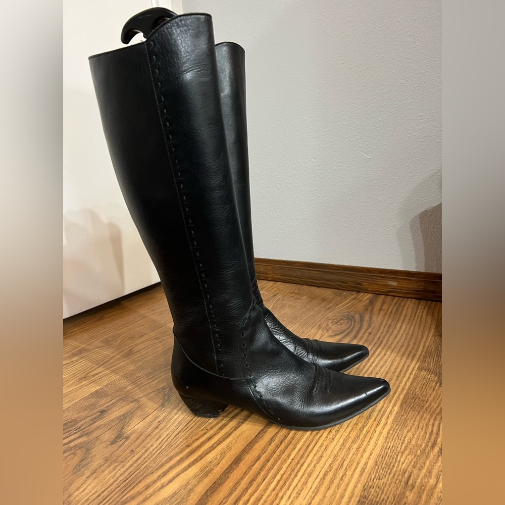Fluevog Truth "Britney" tall boots, black, size 7